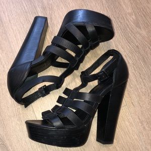 top shop leather heels